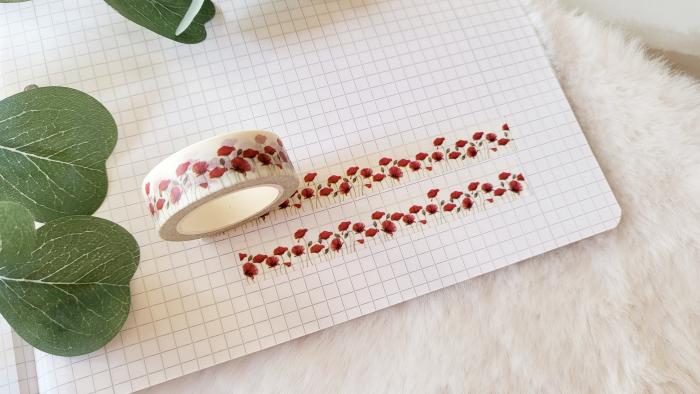 Washi Tape Mohnblumen